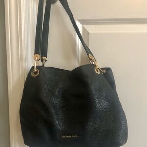Michael Kors Black Leather Tote Bag